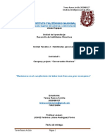 Instituto Politécnico Nacional: Teresa Ramos Archila 20200B0127 Emotional Intelligence and Its Pillars