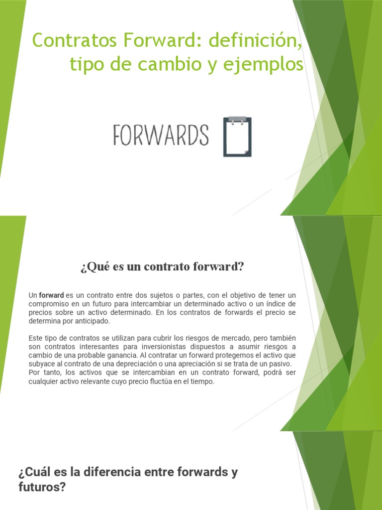 Contratos Forward: Definición y Diferencias | PDF | Contratos futuros ...
