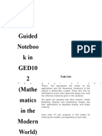 Guided Noteboo Kin GED10 2 (Mathe Matics in The Modern World)