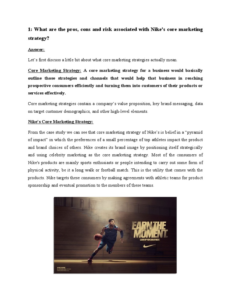 Persona con experiencia terrorista Atlético Nike Case Study Solution | PDF | Nike | Brand