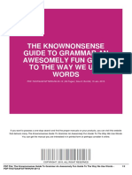 The Knownonsense Guide To Grammar An Awesomely Fun Guide To The Way We Use Words