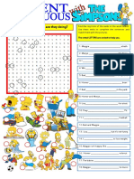Present Continuous With the Simpsons Grammar Drills Information Gap Activities Wordsear 82840