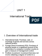 Unit 1 International Trade