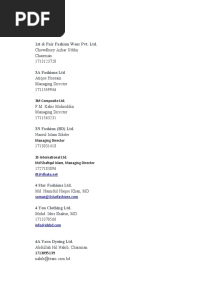 BGMEA Member List