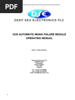 Deep Sea Electronics PLC: 5220 Automatic Mains Failure Module Operating Manual