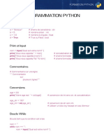 Programmation Python Fiche Recap