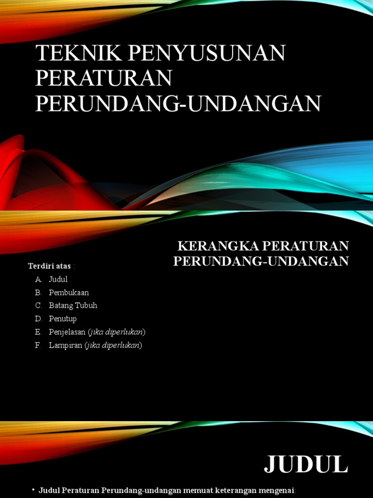 Teknik Penyusunan Peraturan Perundang Undangan Pdf