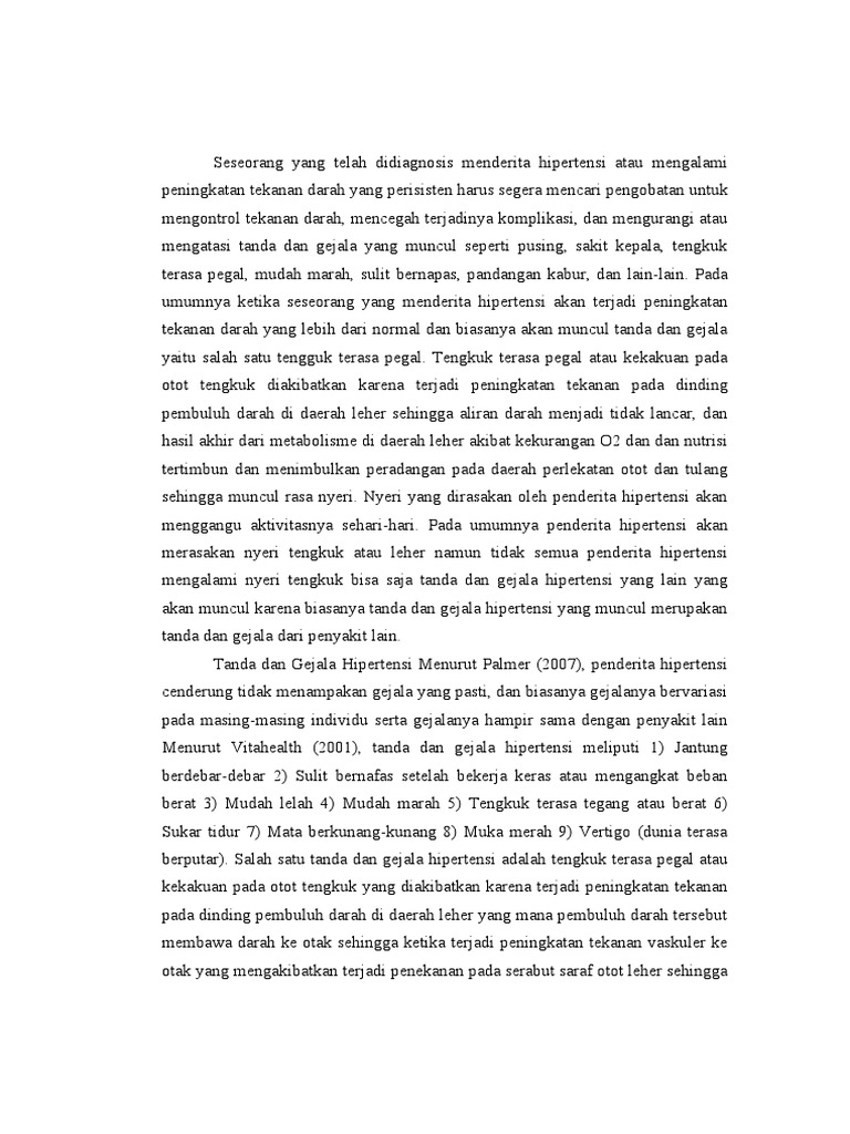 Tanda dan gejala hipertensi pdf