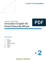 Innovative English #2 How To Describe Where: Maula Nikma