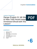 Gengo English S1 #6 Welcome To New York! Avoid Instant Immersion Shock With This Lesson!
