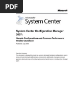 System Center Configuration Manager 2007:: Sample Configurations and Common Performance Related Questions