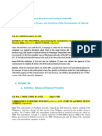 Taxing Authority A. Organizational Structure and Functions of The BIR B. Jurisdiction, Power, and Functions of The Commissioner of Internal Revenue