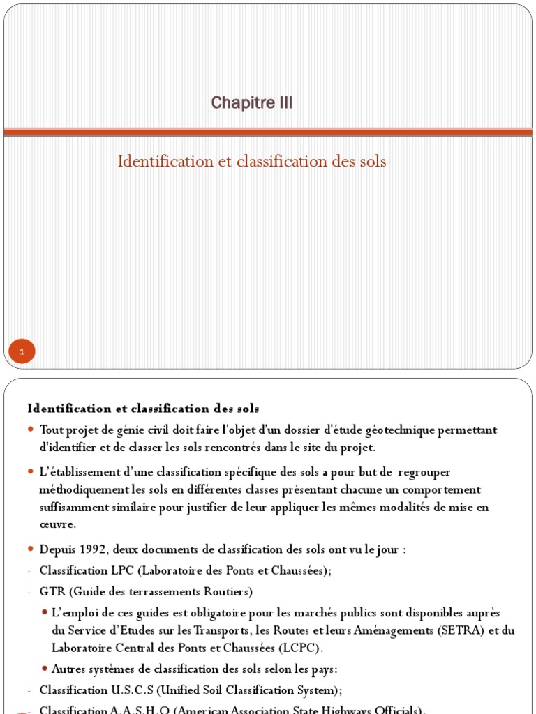Classification des sols en génie civil | PDF | Matériaux naturels | Sol ...