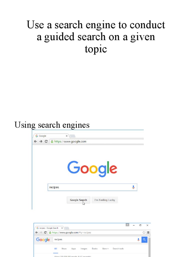Use A Search Engine To Conduct A Guided | PDF