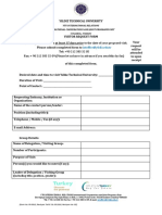 FR-0012-International Cooperations and Joint Programs Unit Visitor Request Form To Visit YTU