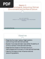 Session 2. Legal, Technological, Accounting, Political Environments and The Role of Culture