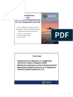 Airworthiness and Maintenance Requirements For U.S. Registered Aircraft