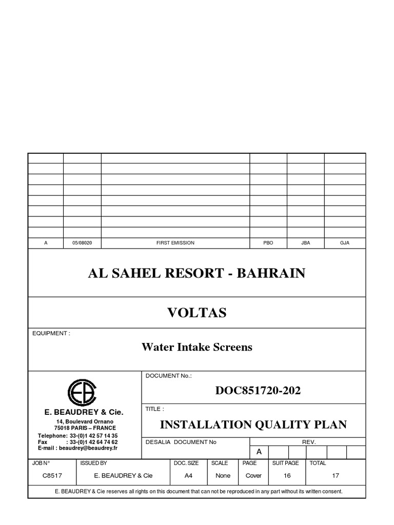 Installation Plan for Engineers | PDF | Signature | Mechanical Engineering