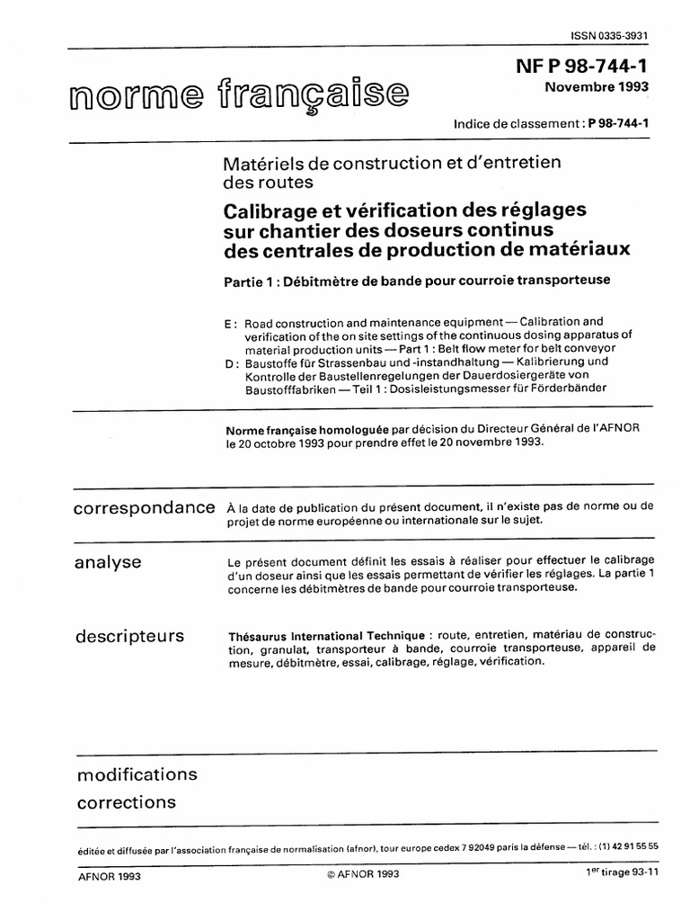 P98 744 1 Calibrage Doseur | PDF