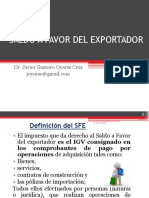 Saldo A Favor Del Exportador: Dr. Javier Gustavo Oyarse Cruz
