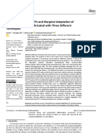 Evaluation of Internal Fit and Marginal Adaptation of Provisional Crowns Fabricated With Hree Different Echniques