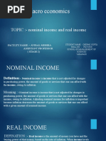 Macro Economics: TOPIC:-nominal Income and Real Income