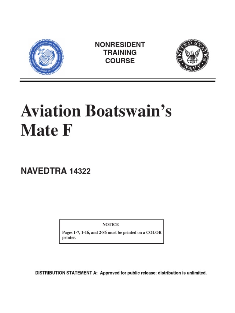 NAVEDTRA 14322 Aviation Boatswains Mate F PDF Jet Fuel Gasoline