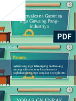 Materyales Na Gamit Sa Mga Gawaing Pang-Industriya - EPP 5