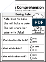 Kate Likes To Bake. She Will Bake A Cake. She Will Share Her Cake With Jake! Baking Kate