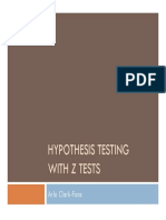 08 - Hypothesis Testing With z Tests