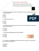 Prueba Diagnostica de Matematicas 4° 2021