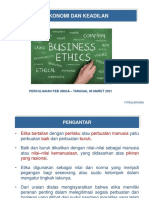 Etika Bisnis - Perekonomian Dan Keadilan