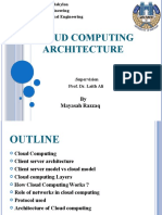 Cloud Computing Architecture: by Mayasah Razzaq