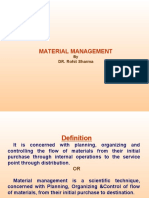 Material Management: DR. Rohit Sharma