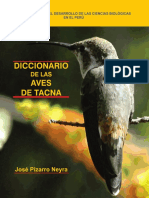 Diccionario de Las Aves de Tacna