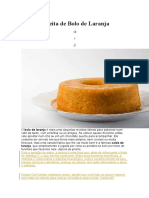 Receita de Bolo de fuba