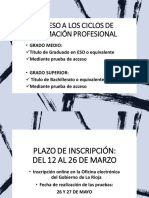 Acceso A Los Ciclos de Formación Profesional 20-21