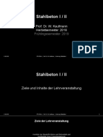 Stahlbeton I - 0 Inhalt Und Organisation - HS2018