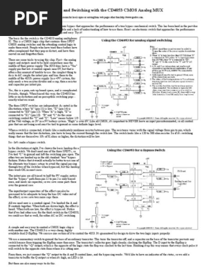Cd4053 Switch Logic Gate
