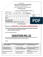 17 Arid 826 ..Syed Zain Ul Abideen Sherazi..Dvm 6th Semester ..Morning.. A Section Medicine 302