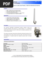 Hyperlink Wireless Brand 2.4 GHZ Dual Polarity 13 Dbi Omnidirectional Antenna Model: Hg2413Dpu