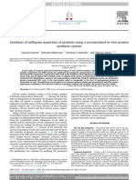 Synthesis of Milligram Quantities of Proteins Using A Reconstituted in Vitro Protein