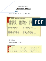 Tarea - Unidad Iv - Matematica