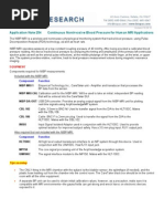 Application Note 254 Continuous Noninvasive Blood Pressure For Human MRI Applications