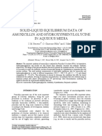 Solid-Liquid Equilibrium Data of Amoxicillin and H