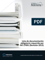 Ejemplos de Informacion Requerida ISO 27001