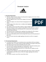 Document Analysis: I. Functional Requirements