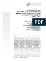 Comportamento Organizacional de Arranjos Produtivos Locais: Um Estudo Aplicativo No Setor de Confecções