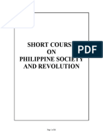 Short Course On Philippine Society and Revolution