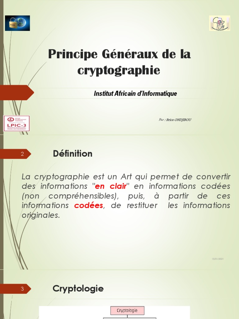 Principes de la Cryptographie | PDF | Cryptage | Cryptographie